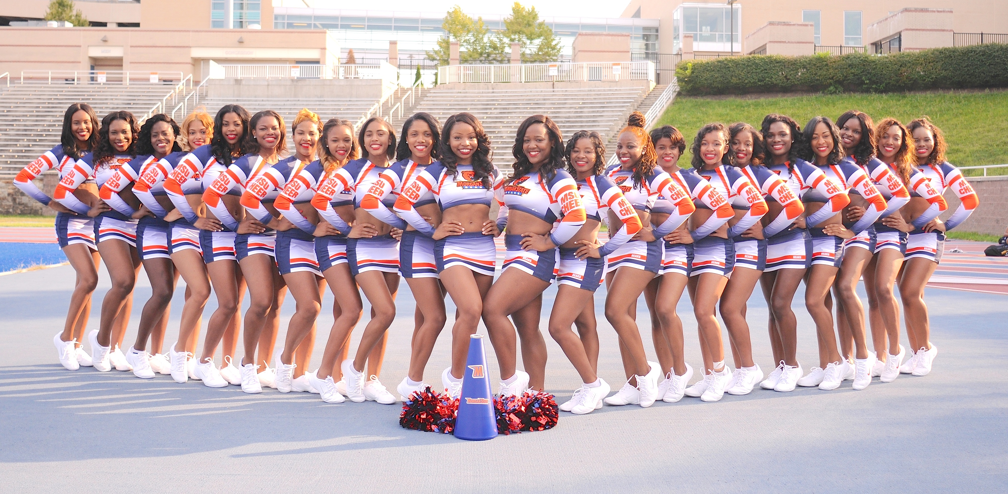 Morgan State University Cheerleading Team. 